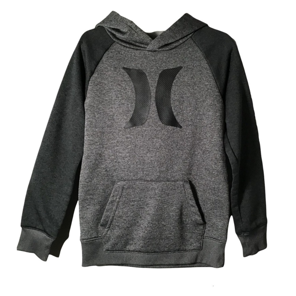 Nike Dri-Fit x Hurley Hoodie Little Boys Size 5 Gray Kangaroo Pocket Pullover